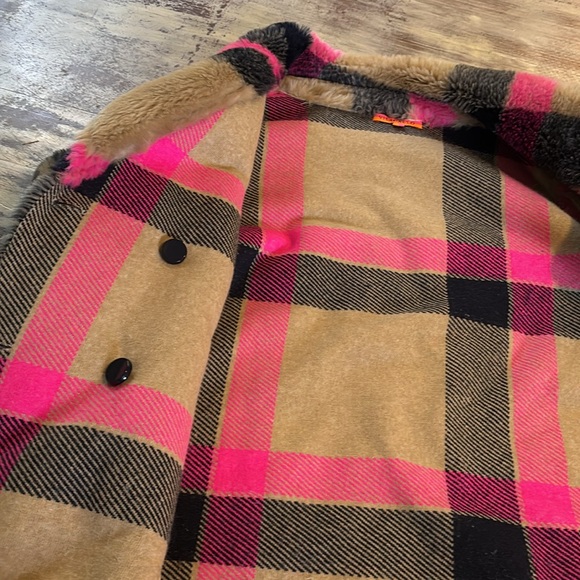 Anthropology Villagalo fake fur plaid coat - Picture 8 of 9